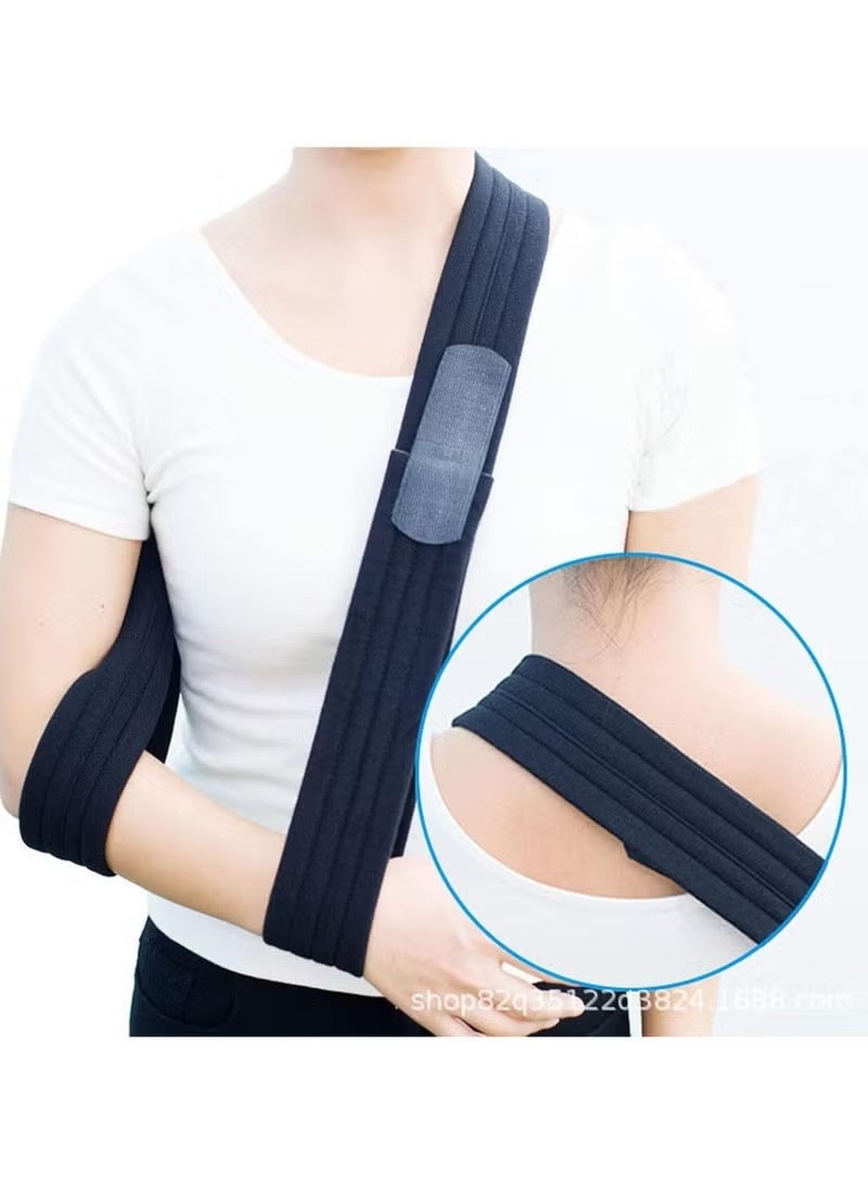 حمالة ذراع - حزام دعم طبي للعظام المكسورة - مثبت كتف قابل للتعديل، مثبت كامل ناعم للكتف والكفة المدورة - للذراع اليسرى واليمنى، للرجال والنساء (بسيط/خفيف الوزن/مريح) - Image 4